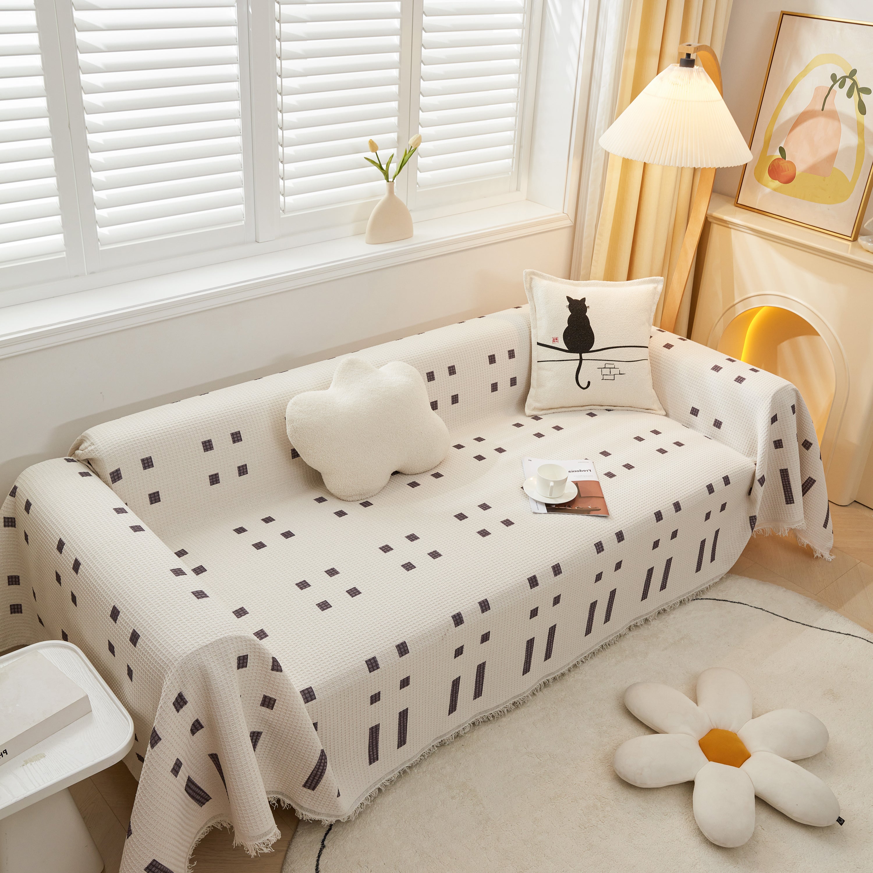 Large Couch Cover Throw, L Shape Sofa Cover For Sectional Couch Pet Friendly Furniture Protector