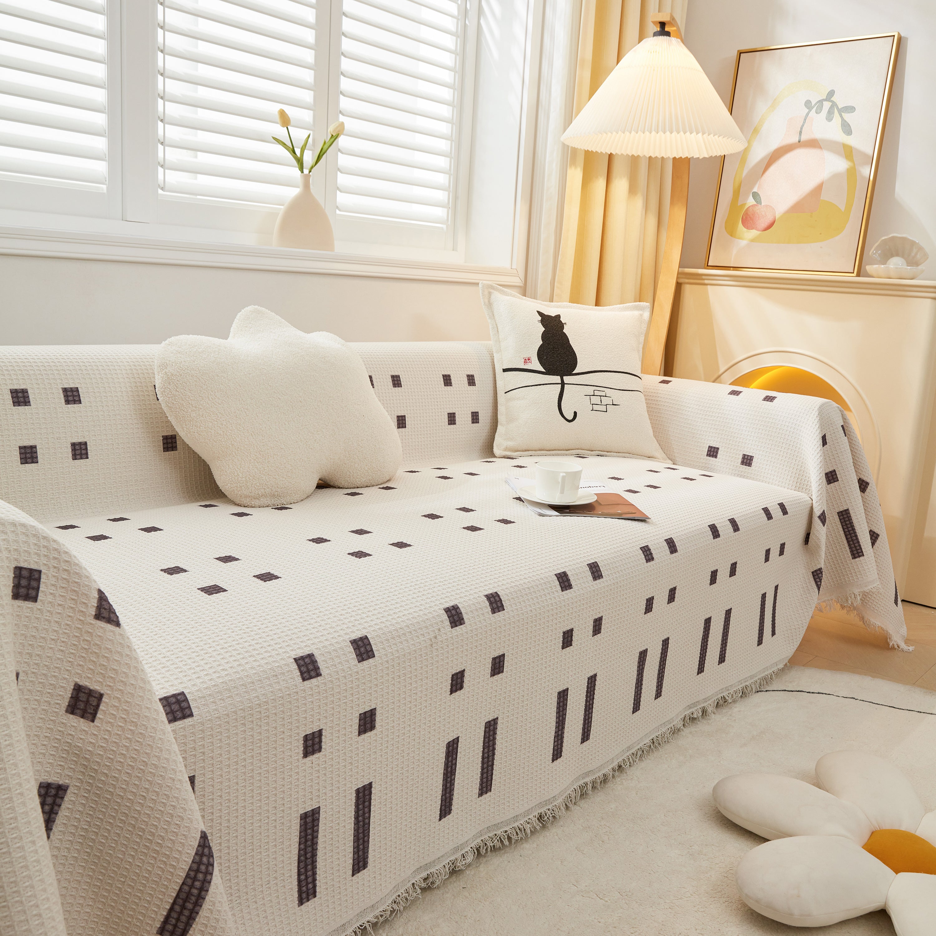 Large Couch Cover Throw, L Shape Sofa Cover For Sectional Couch Pet Friendly Furniture Protector