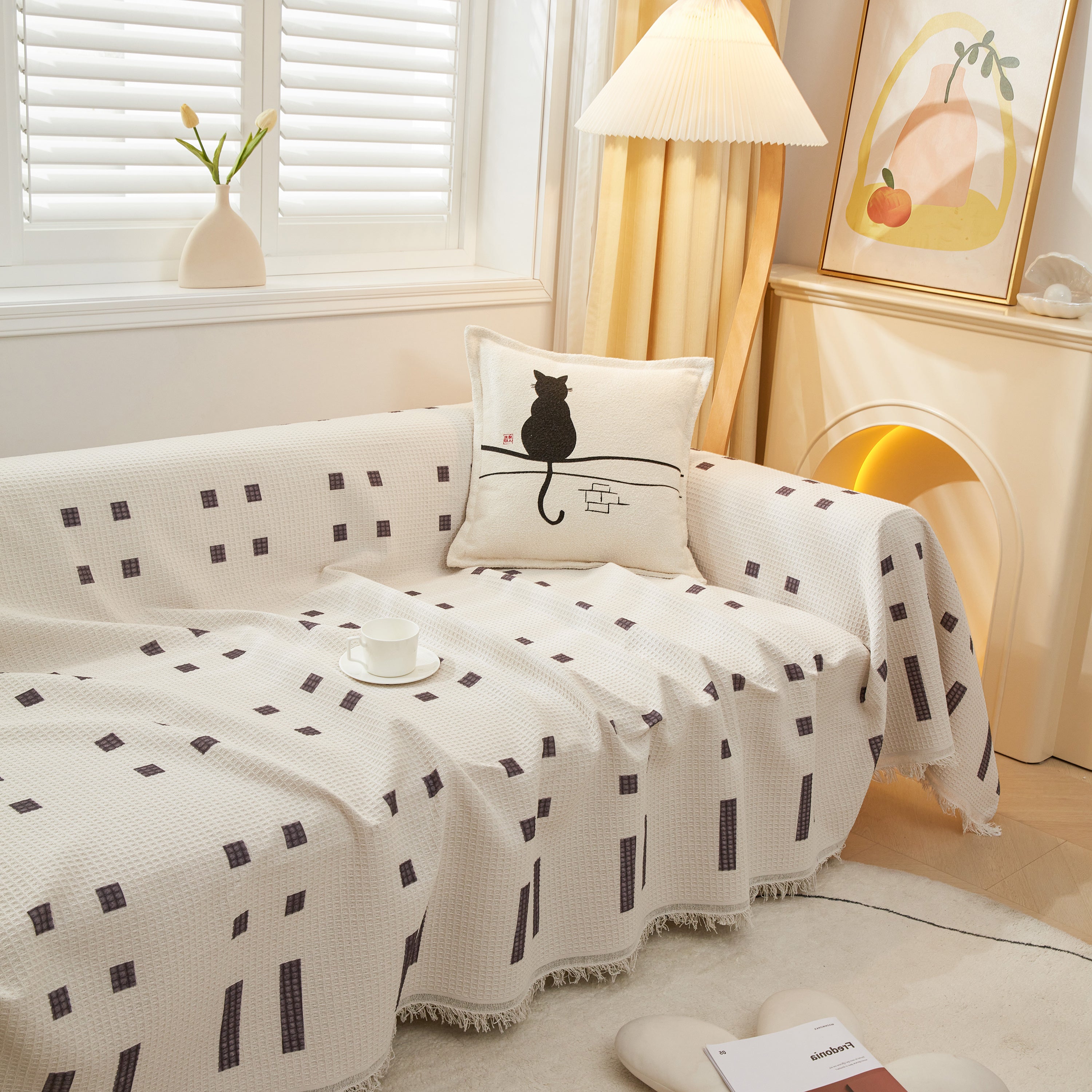 Large Couch Cover Throw, L Shape Sofa Cover For Sectional Couch Pet Friendly Furniture Protector