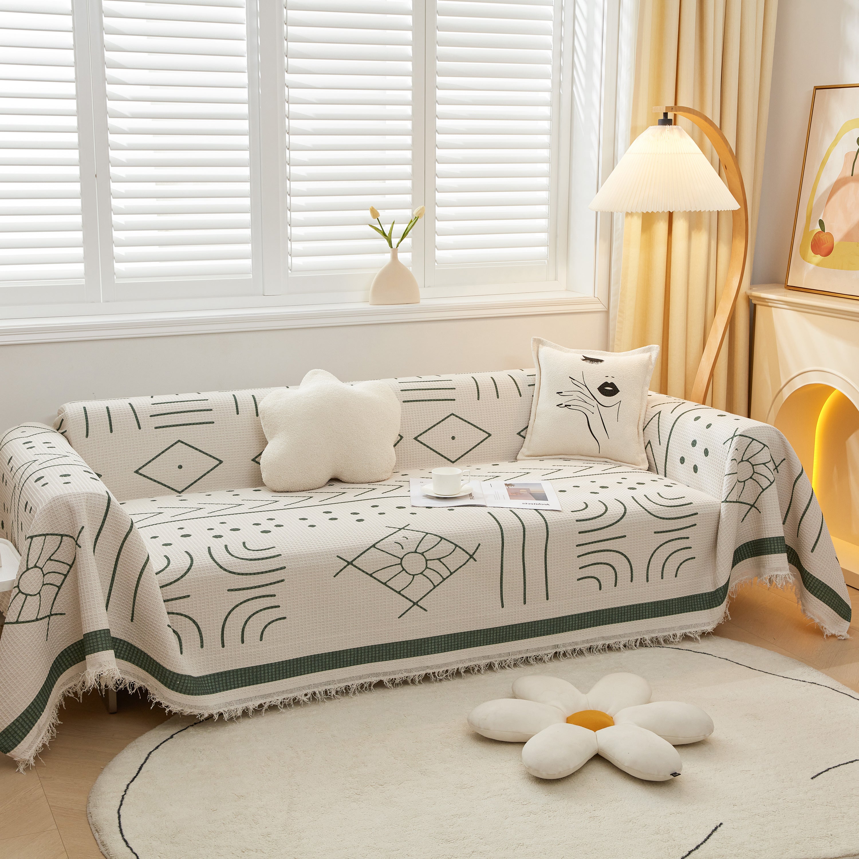 Large Couch Cover Throw, L Shape Sofa Cover For Sectional Couch Pet Friendly Furniture Protector