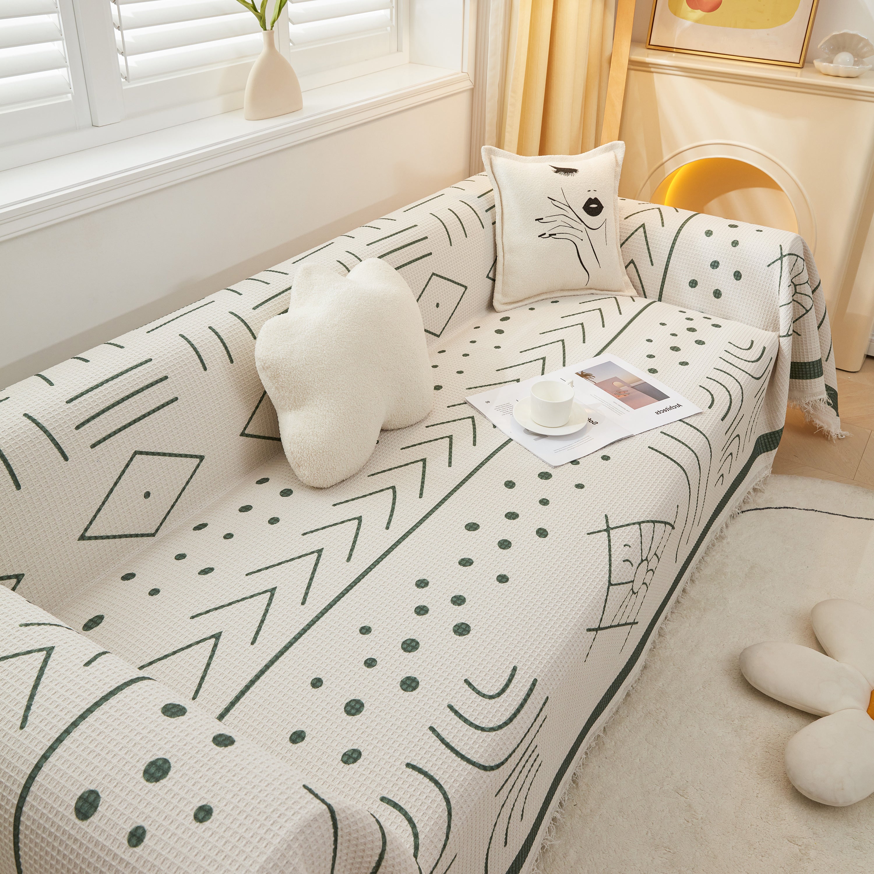 Large Couch Cover Throw, L Shape Sofa Cover For Sectional Couch Pet Friendly Furniture Protector
