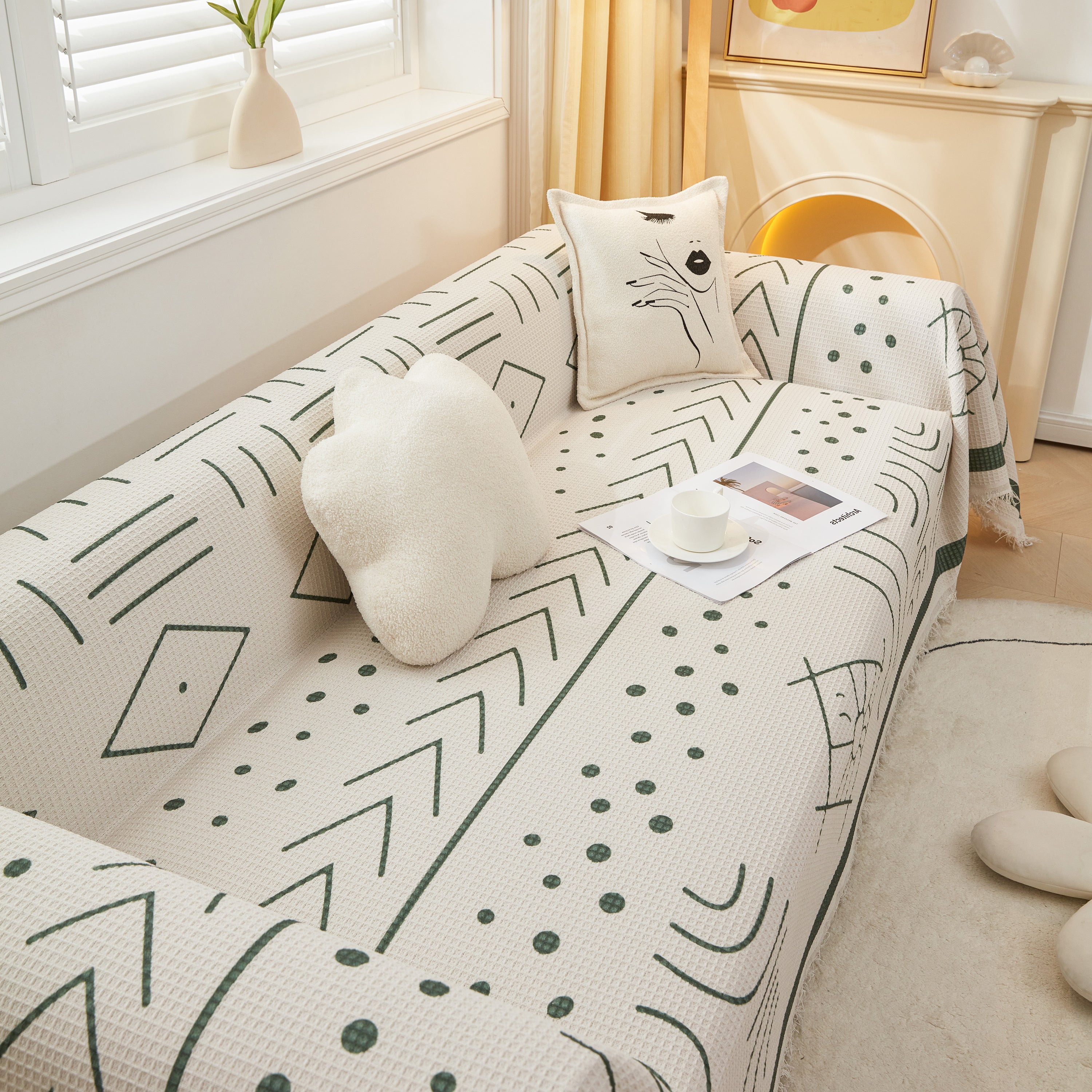 Large Couch Cover Throw, L Shape Sofa Cover For Sectional Couch Pet Friendly Furniture Protector