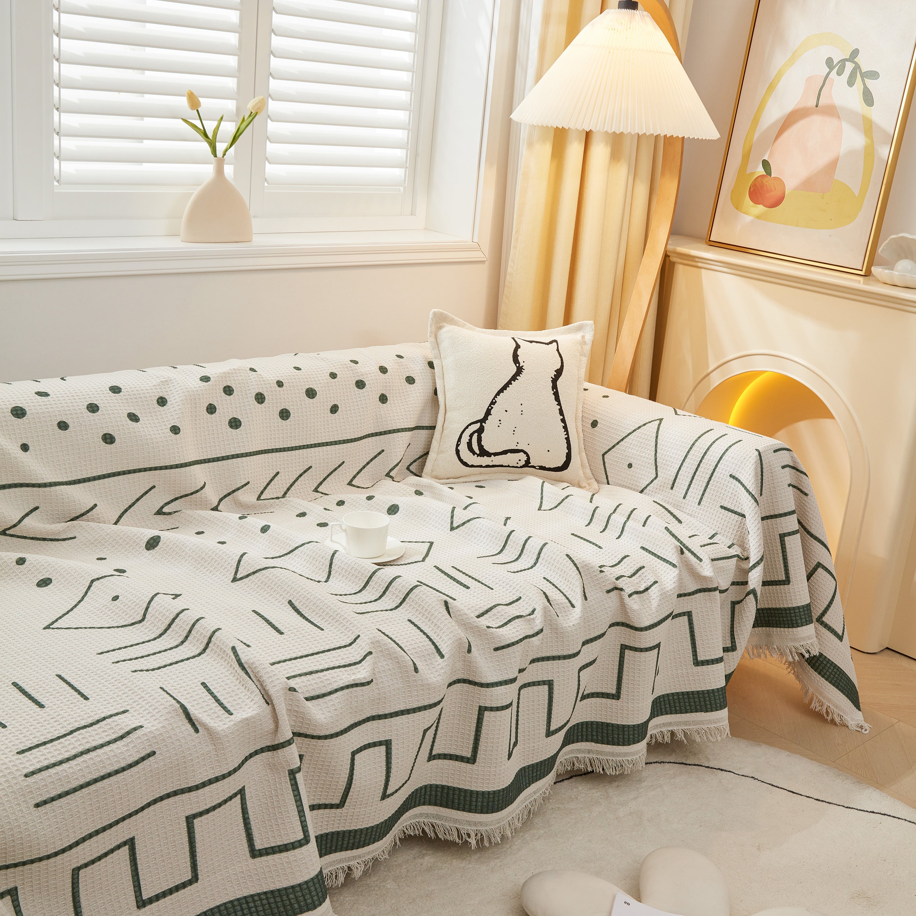 Large Couch Cover Throw, L Shape Sofa Cover For Sectional Couch Pet Friendly Furniture Protector