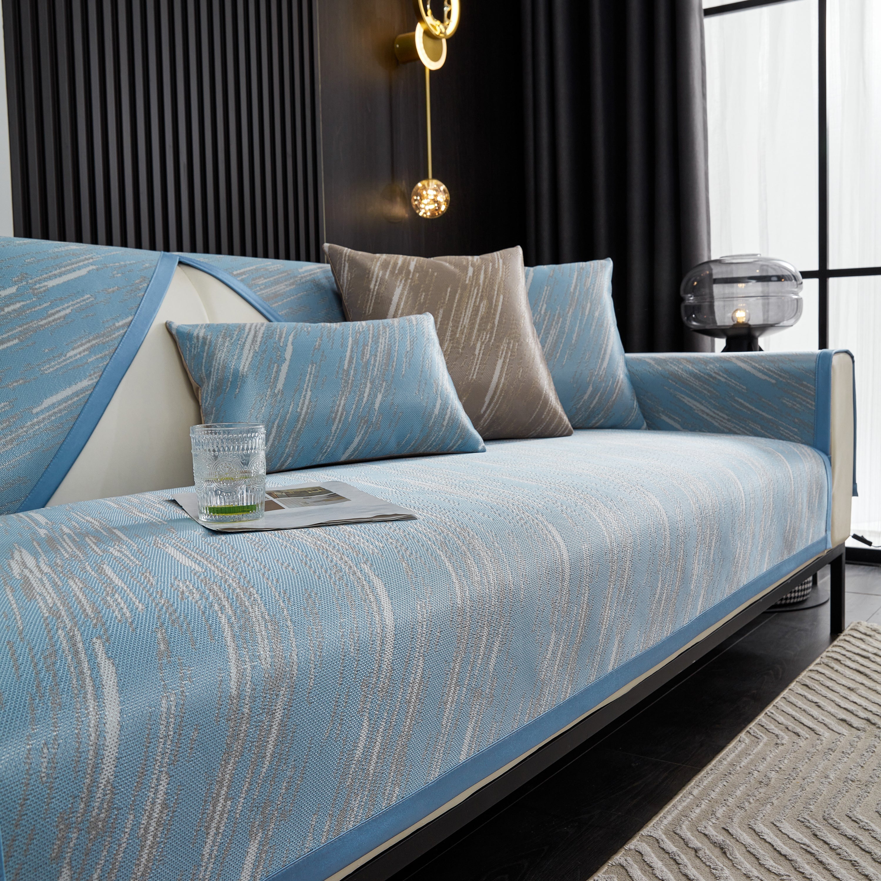 Non-slip Ice Silk Sofa Towel, Removable Washable Pet Sofa Protector Covers, Slipcover For Couches