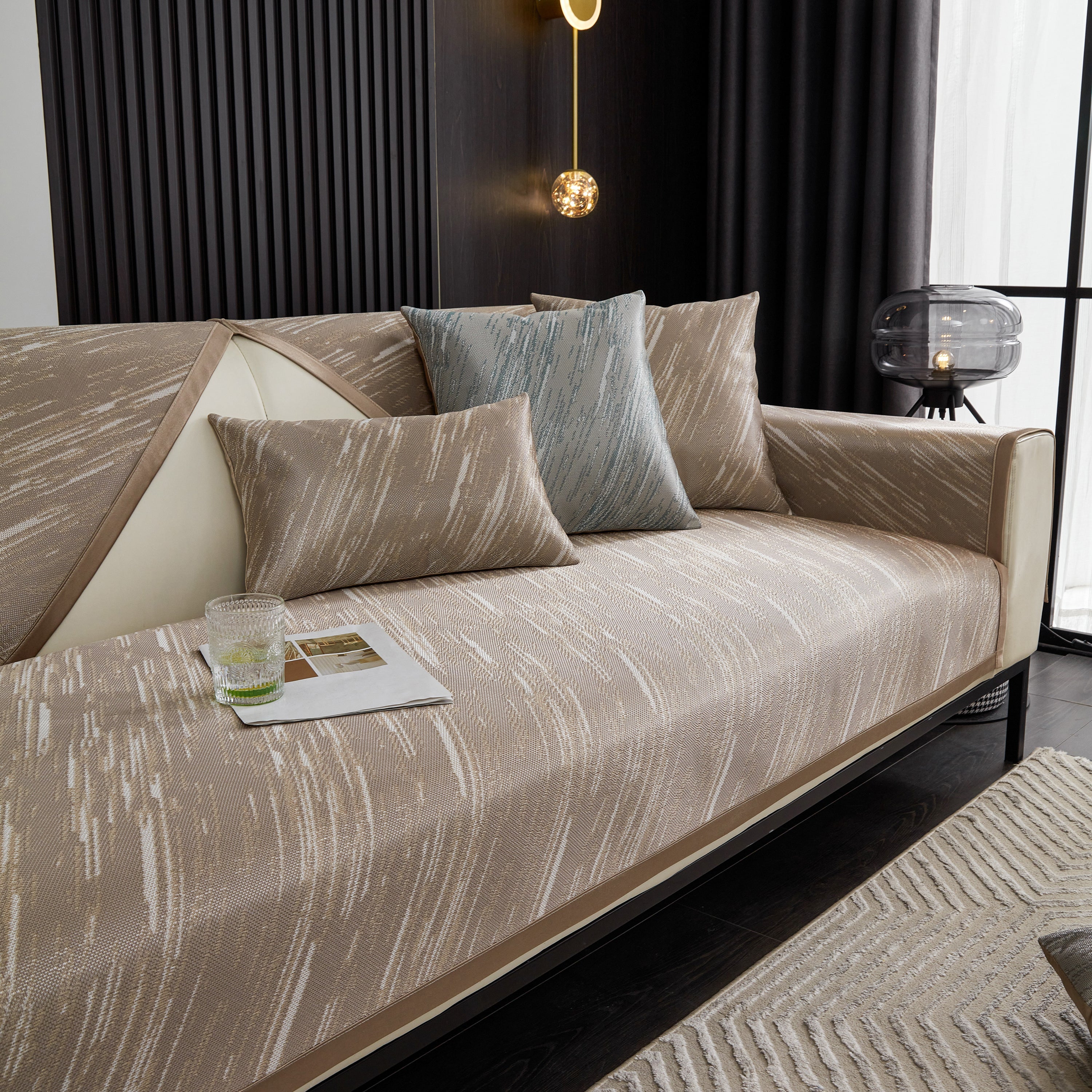 Non-slip Ice Silk Sofa Towel, Removable Washable Pet Sofa Protector Covers, Slipcover For Couches