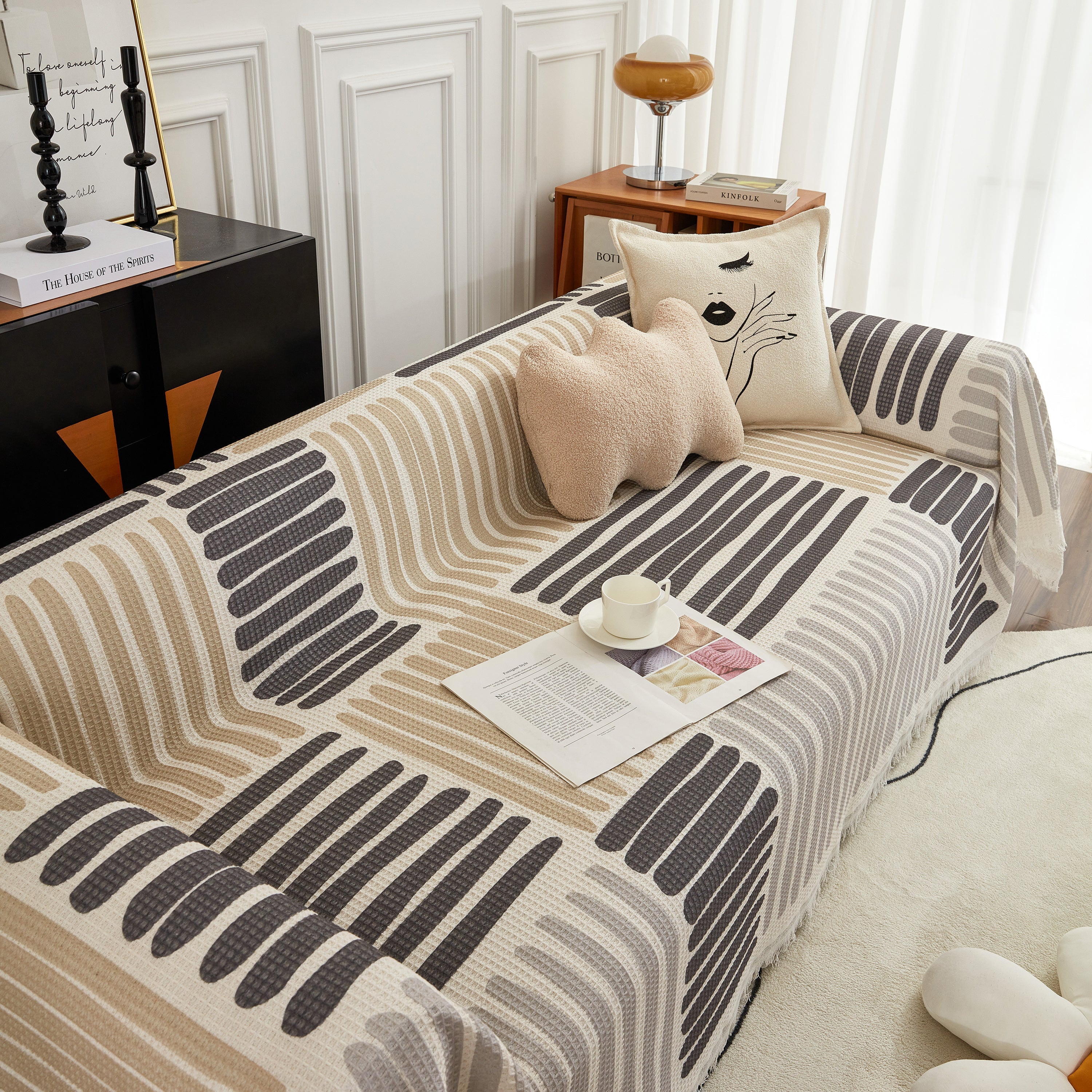 Cotton Sofa Blanket Cover, Throw Blanket Couch Protector, Extra Large Blanket To Cover Couch