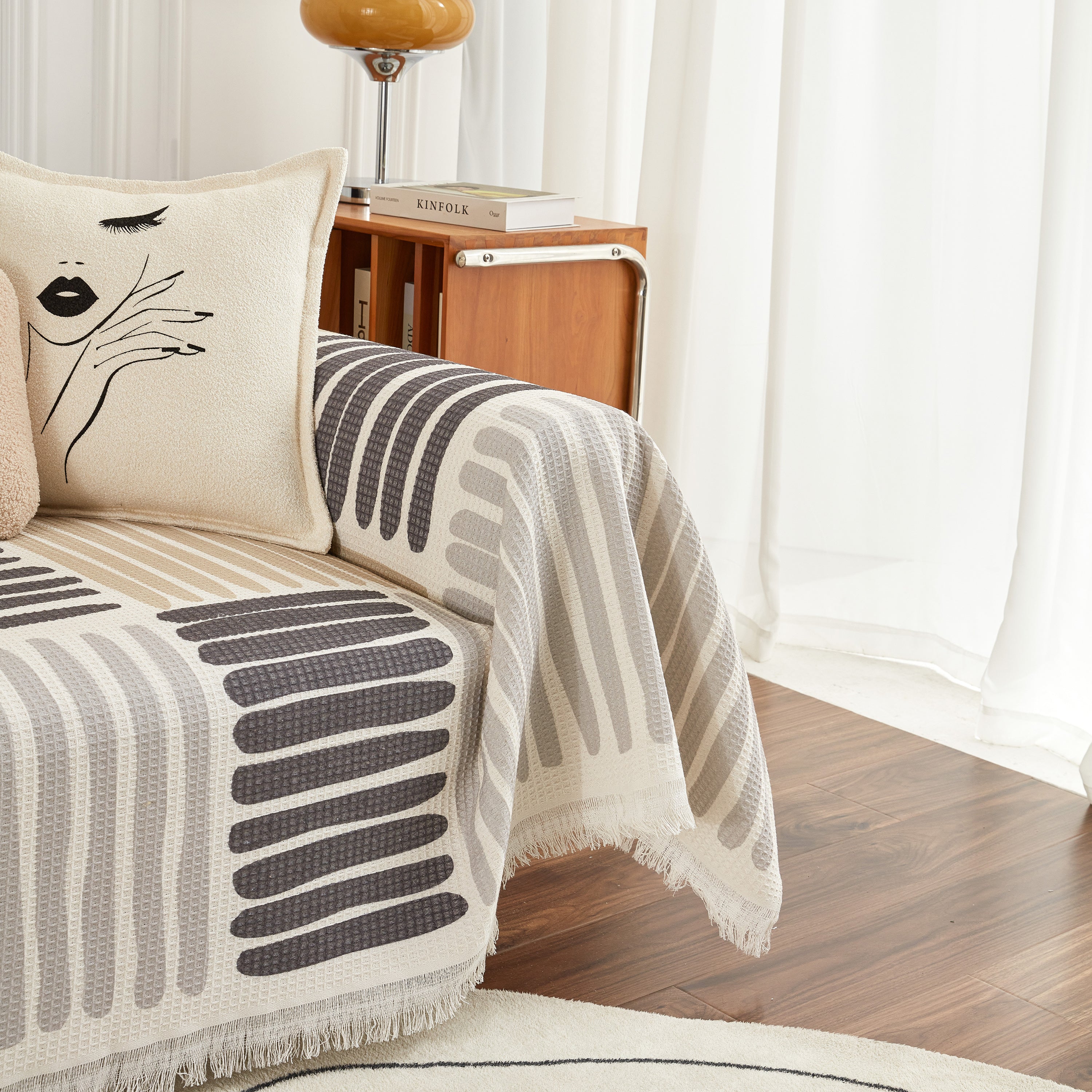 Cotton Sofa Blanket Cover, Throw Blanket Couch Protector, Extra Large Blanket To Cover Couch