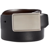Perry Ellis Men's Leather Reversible Plaque Buckle Dress Belts Black Size 32
