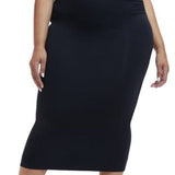 Good American Black Body-Con Midi Dress, Sleeveless Turtleneck, Size 3
