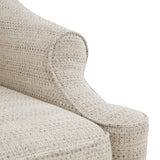 Upholstered Swivel Chair with Recessed Arms and Tight Back