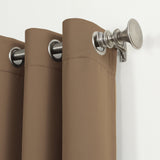 Sun Zero Preston Grommet Top Blackout Curtain Panel Brown Size 40X95
