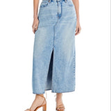 Blanknyc Cotton Front Slit Denim Skirt Blue Size 26