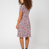 Leota Women's Brandy Dress in Brushstroke Leopard Fruit