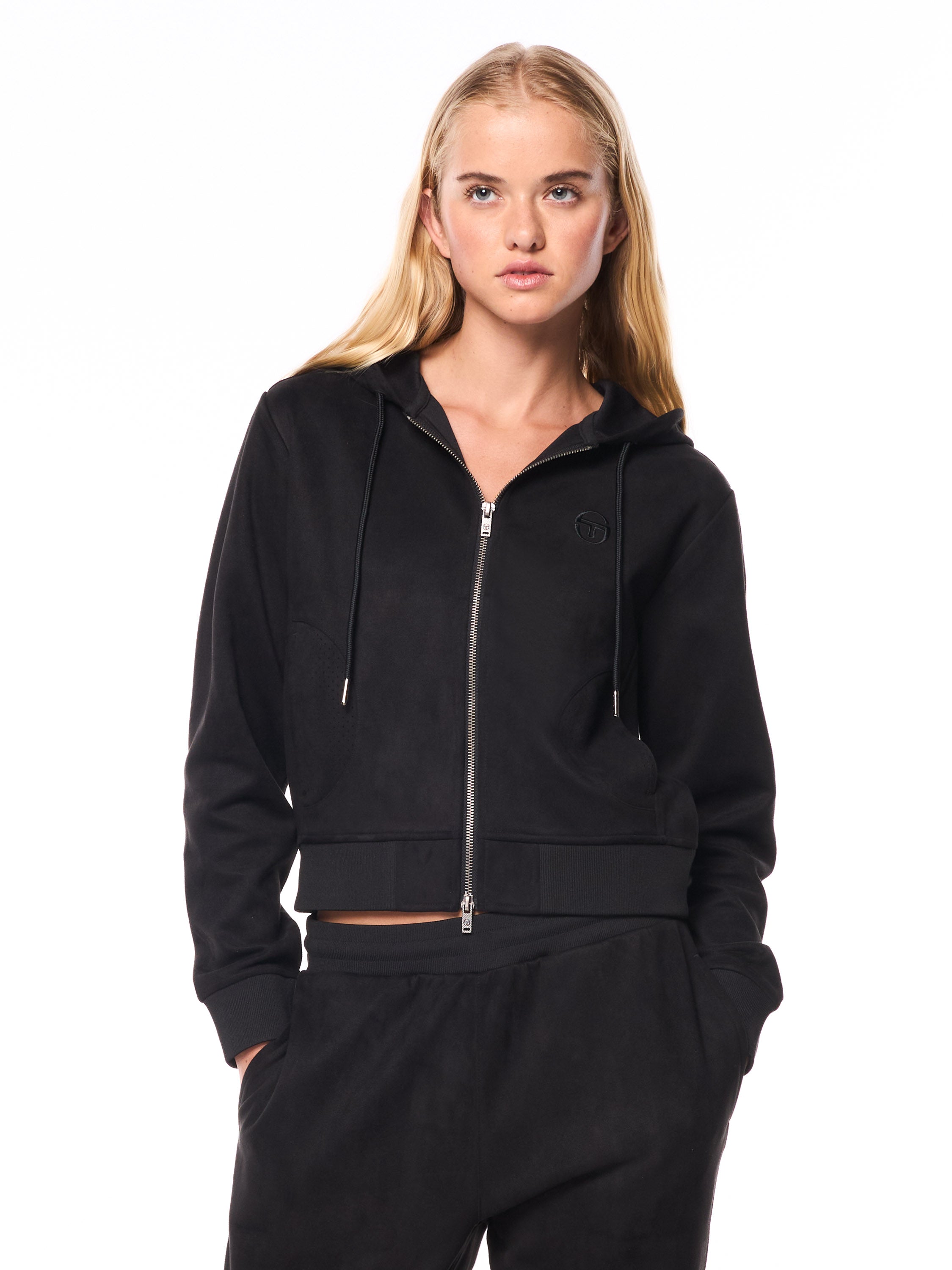 Women's Camoscio Hoodie- Black Beauty