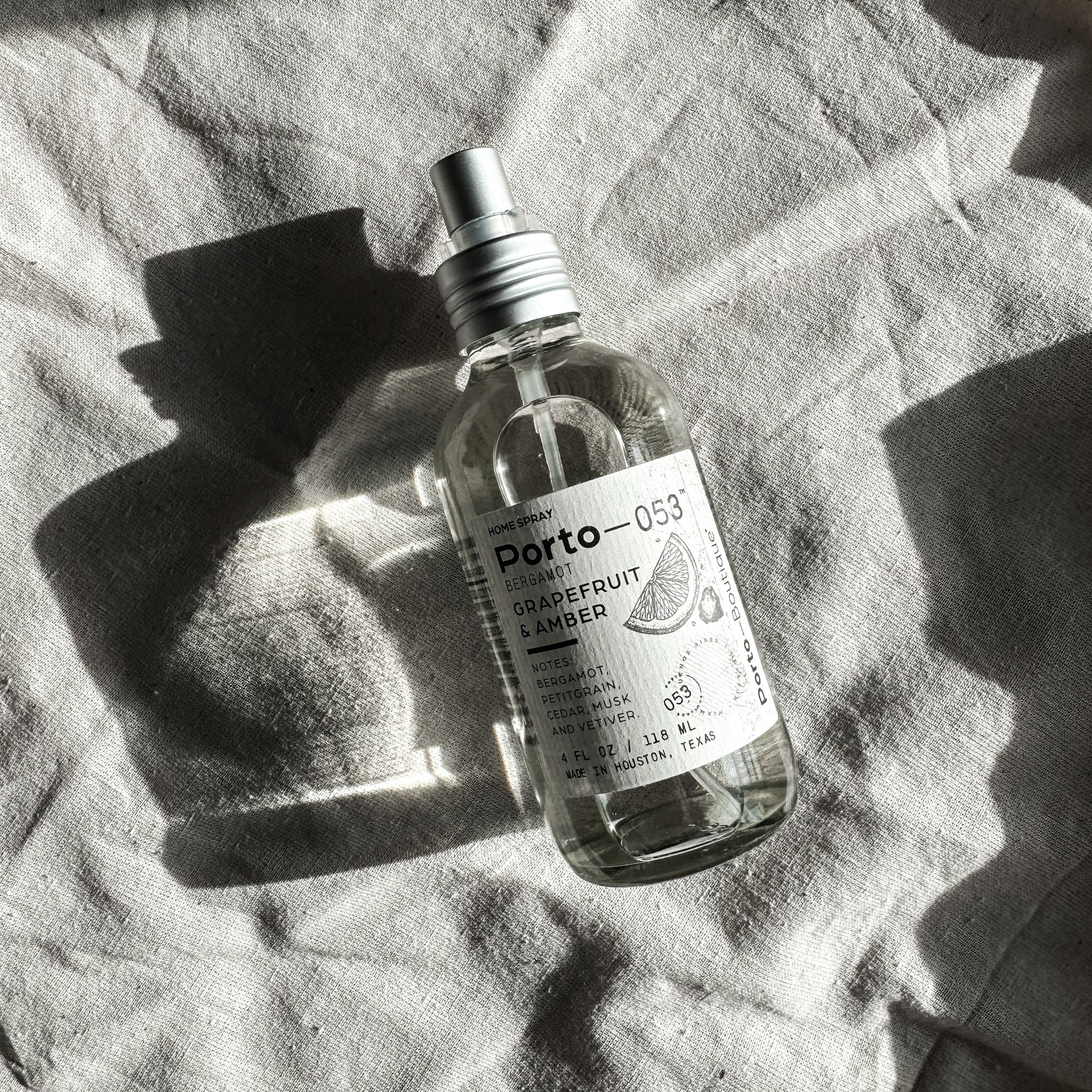 Porto-053 Room Spray — Premium Home Fragrance, Linen & Fabric Freshener | 4 Oz