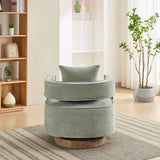 Anthology Upholstered Swivel Chair with Open Back and Removable Pillow