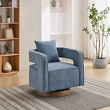 Anthology Upholstered Swivel Chair with Open Back and Removable Pillow