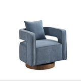 Anthology Upholstered Swivel Chair with Open Back and Removable Pillow
