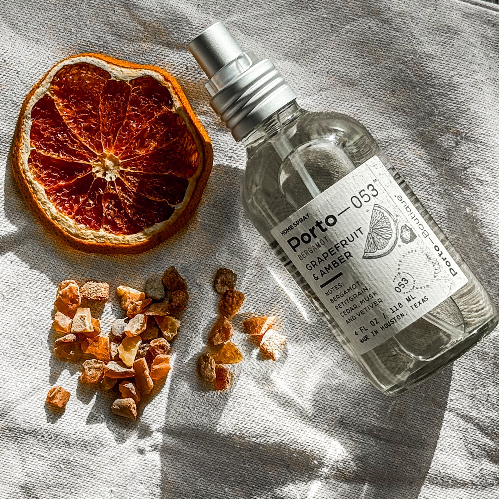 Porto-053 Room Spray — Premium Home Fragrance, Linen & Fabric Freshener | 4 Oz