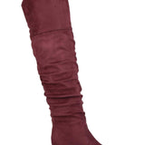 Journee Collection Women's Kaison Wide Calf Boots Red Size 8M