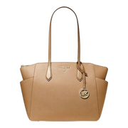Michael Kors Marilyn Women Medium Tote Bag Camel Saffiano Leather