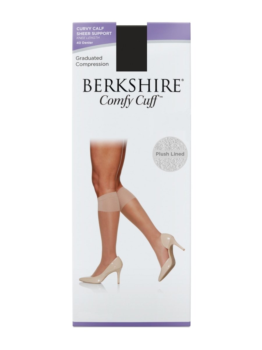 Comfy Cuff Curvy Calf Plus Size Graduated Compression Trouser Sock With Reinforced Toe