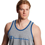 Champion Men's Graphic Ringer Tank Top Gray Size Large