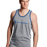 Champion Men's Graphic Ringer Tank Top Gray Size Large