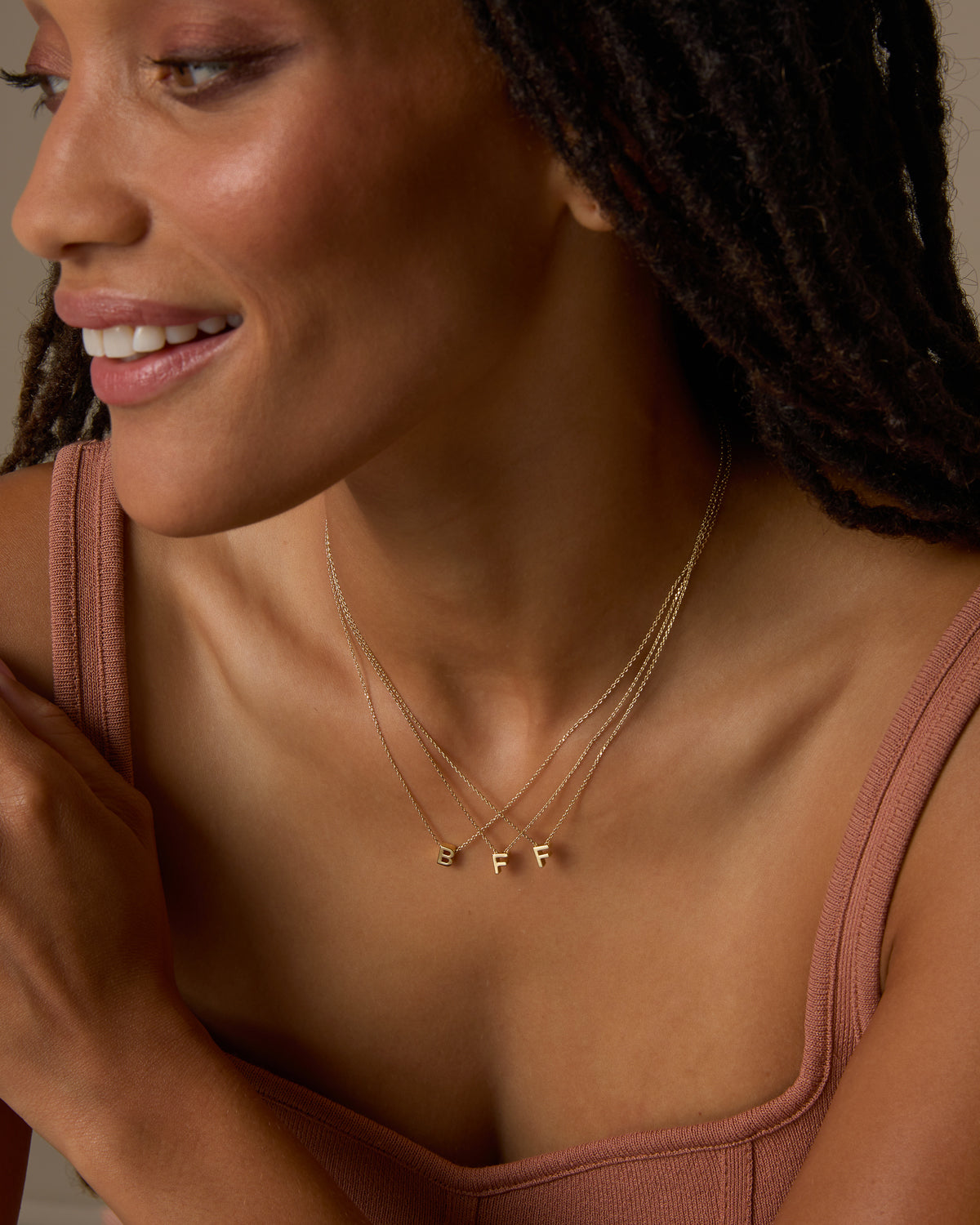 Just For You Initial Necklace — B