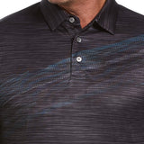 PGA Tour Men's Textured Polo Shirt Black Size Medium
