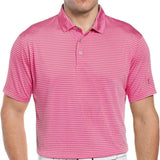 PGA TOUR Men's Single Feeder Stripe Golf Polo Pink Size X-Large