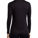 Cuddl Duds Women's Climatesmart Long Sleeve Crewneck Top Black Size Medium