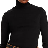 Donni Ribbed Jersey Turtleneck Top