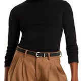 Donni Ribbed Jersey Turtleneck Top