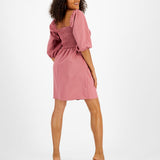 Bar III Women's Smocked Off The Shoulder Dress Pink Size Medium