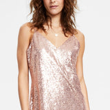 Bar III Women's V Neck Mini Slip Dress Pink Size X-Large