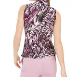Bar III Women's Bright Pink Tie-Neck Top Size X-Small