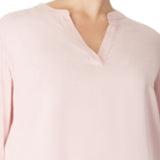 Anne Klein Women's Split Neck Blouse Pink Size 0X