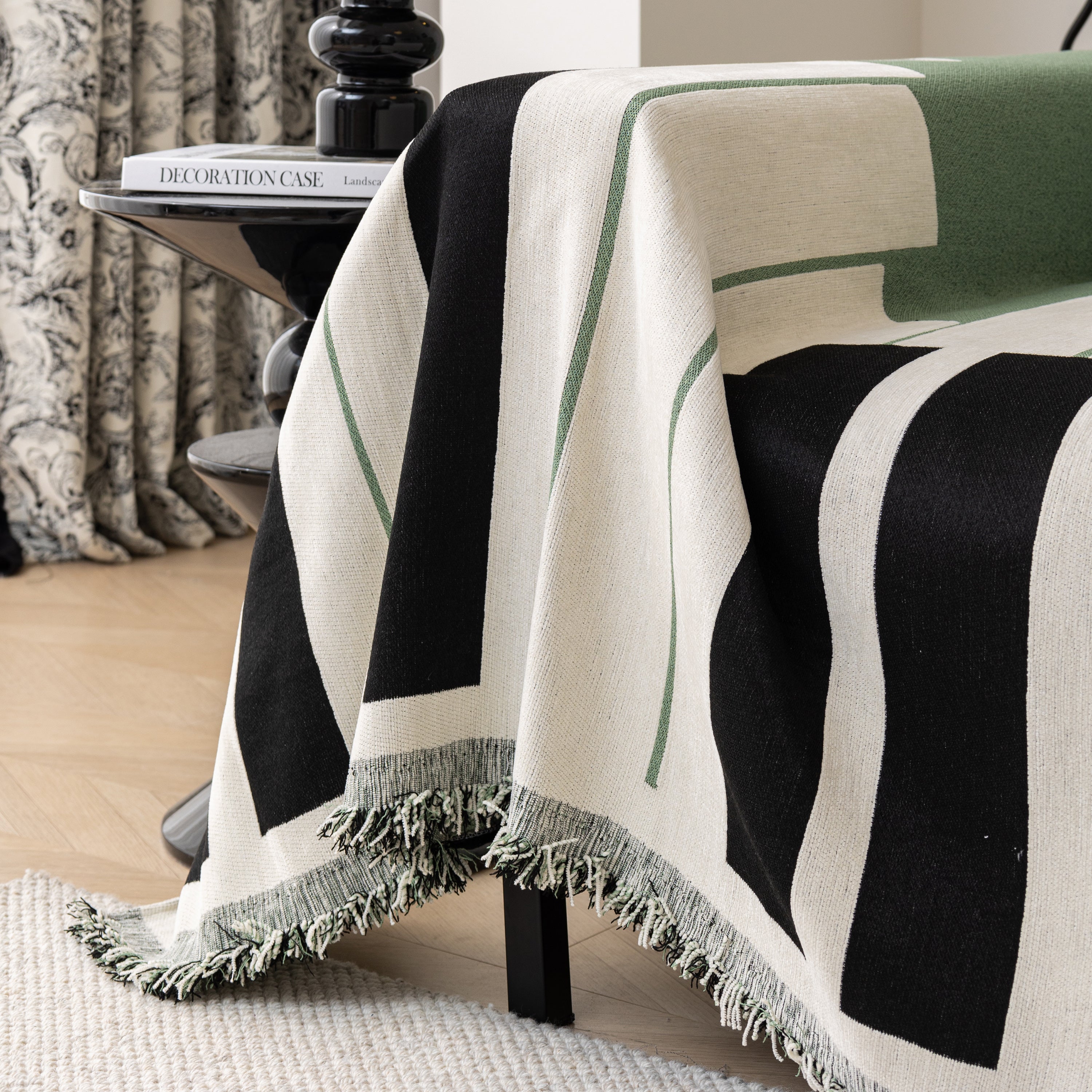 Cozy Chenille Dynamic Notes Sectional Couch Cover Blanket, Perfect Couch Throw Covers For Pets