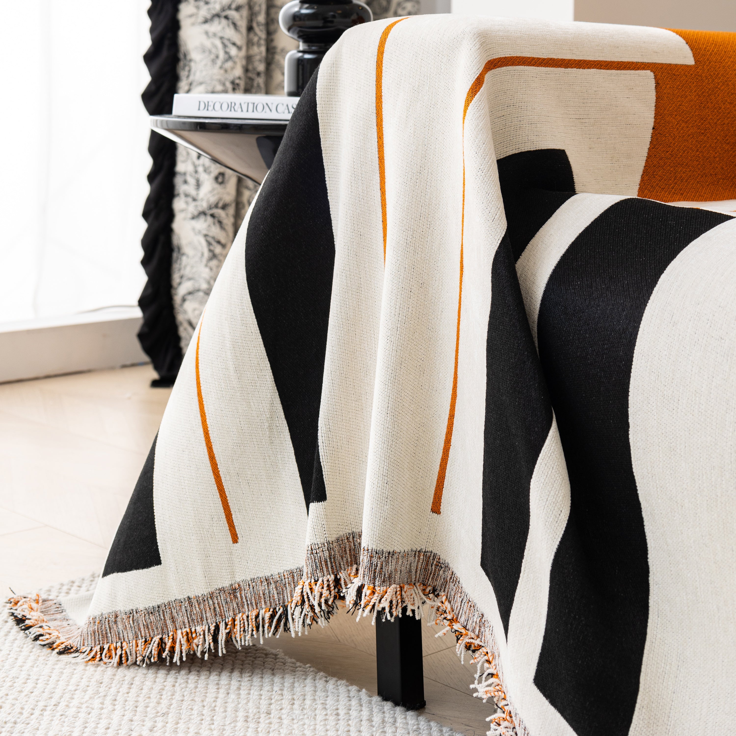 Cozy Chenille Dynamic Notes Sectional Couch Cover Blanket, Perfect Couch Throw Covers For Pets