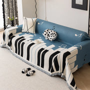 Cozy Chenille Dynamic Notes Sectional Couch Cover Blanket, Perfect Couch Throw Covers For Pets