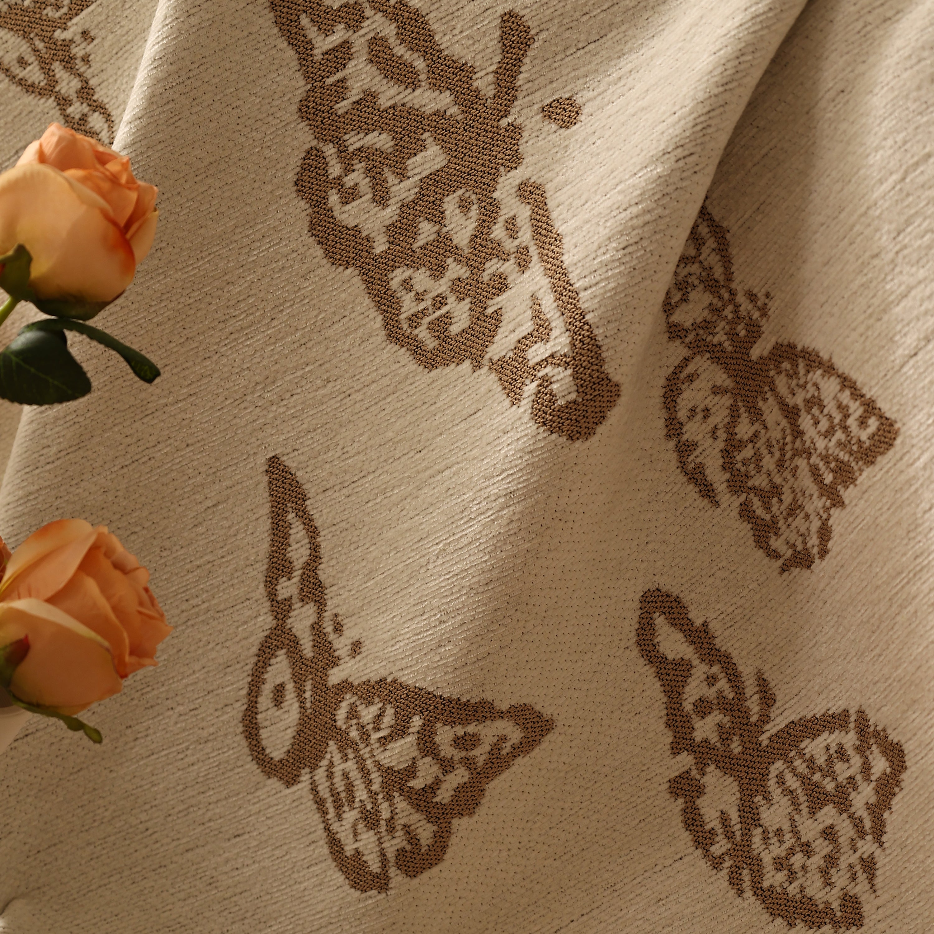 Butterfly Jacquard Soft Couch Blankets Cover For Couch Reversible Modern Sofa Slipcover Throw Covers