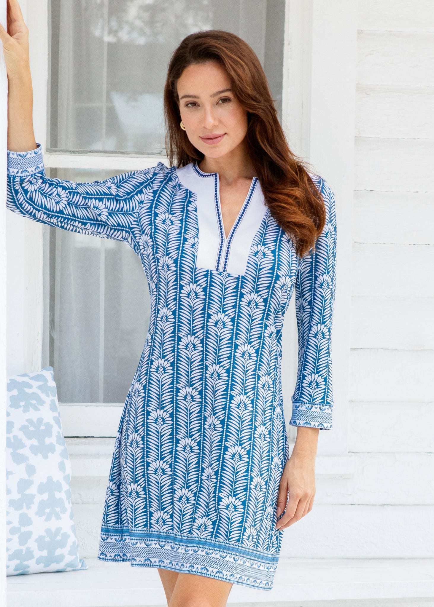 Harbor Embroidered Tunic Dress