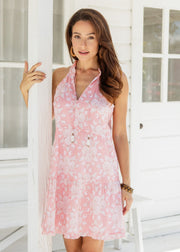 Shell Coast Sleeveless Tiered Dress