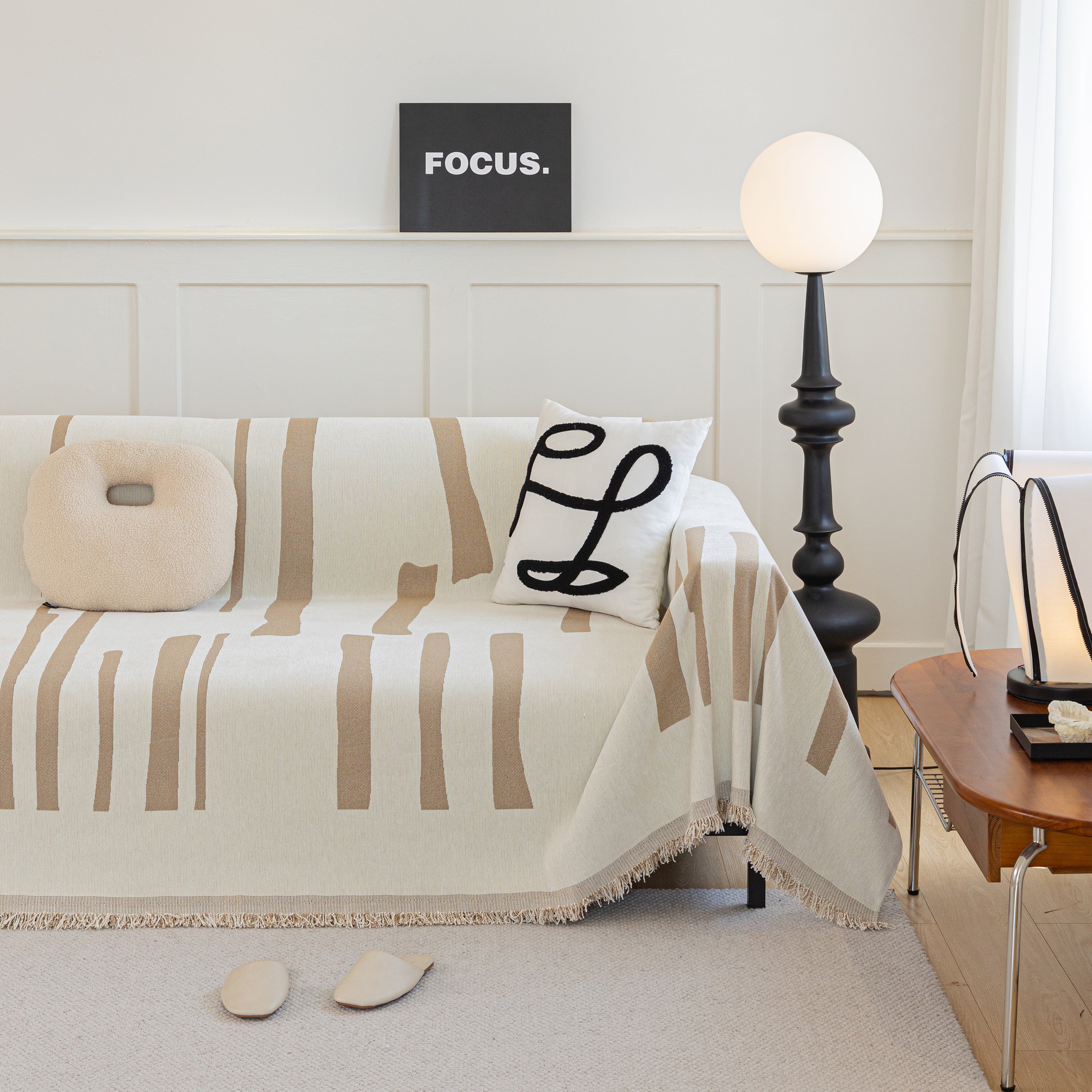Soft Cozy Chenille Throw Cover For Couch With Tassel Accents, Dustproof Soft Throws For Sofa