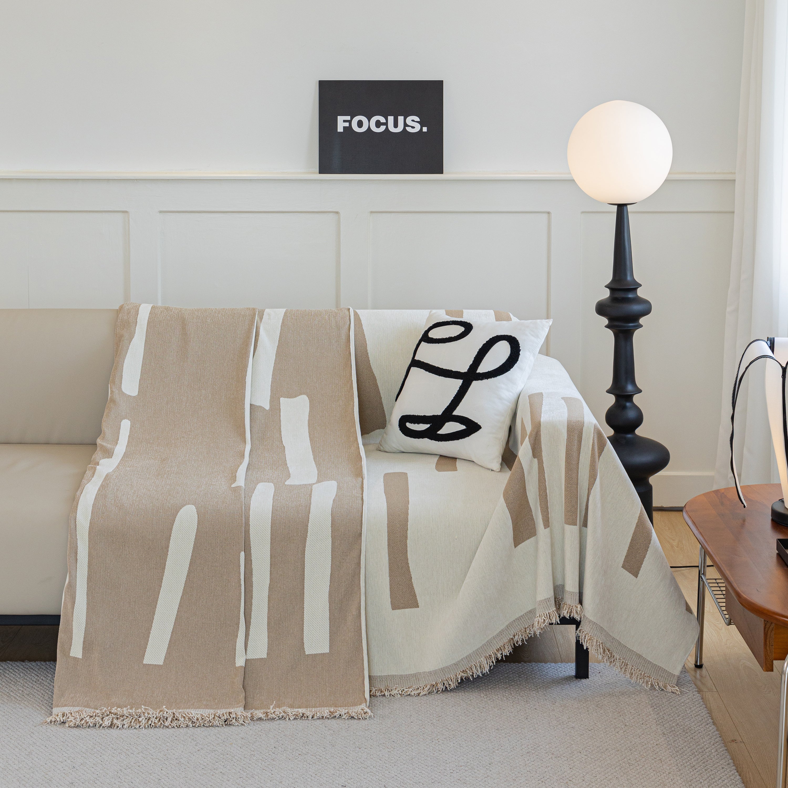 Soft Cozy Chenille Throw Cover For Couch With Tassel Accents, Dustproof Soft Throws For Sofa