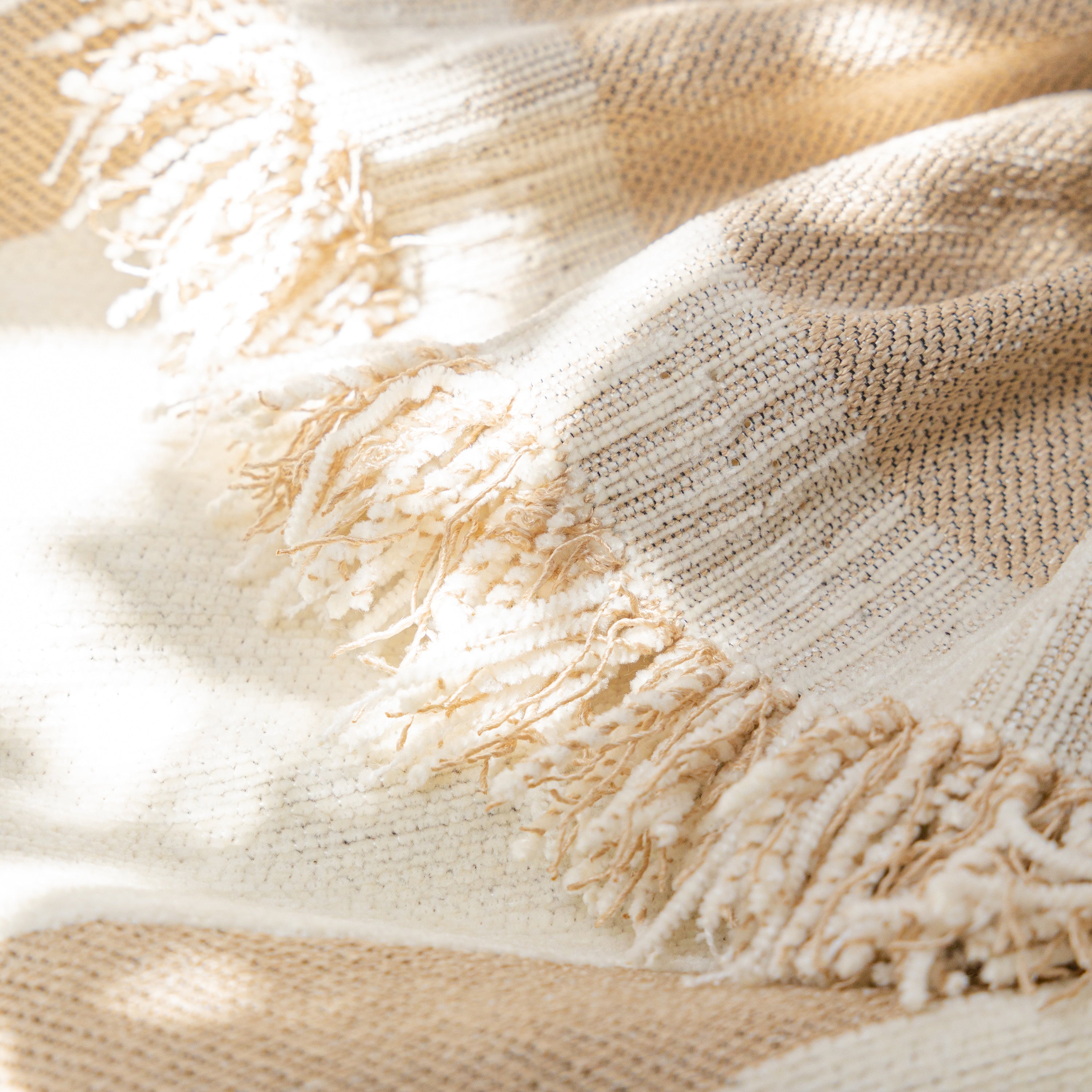 Soft Cozy Chenille Throw Cover For Couch With Tassel Accents, Dustproof Soft Throws For Sofa