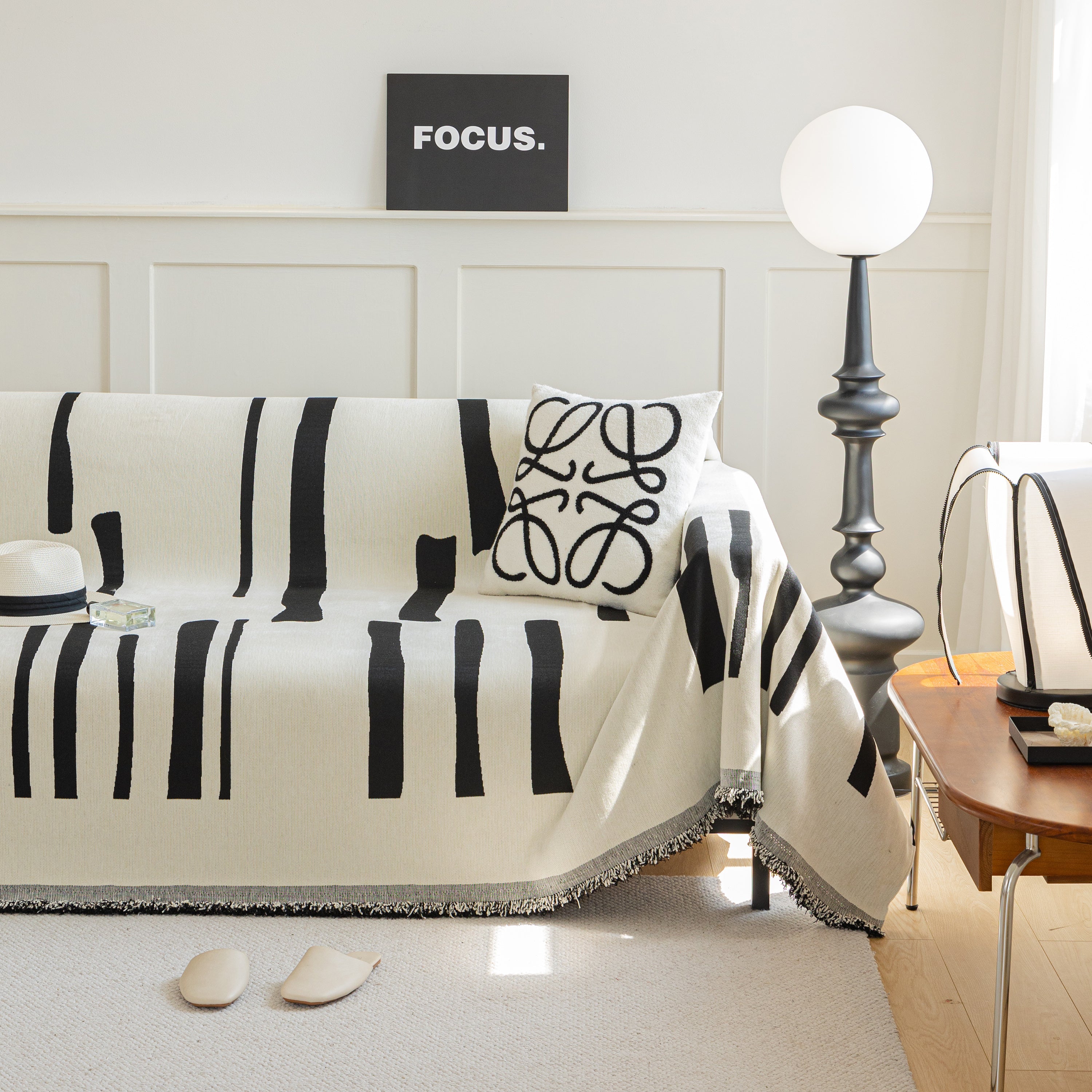 Soft Cozy Chenille Throw Cover For Couch With Tassel Accents, Dustproof Soft Throws For Sofa