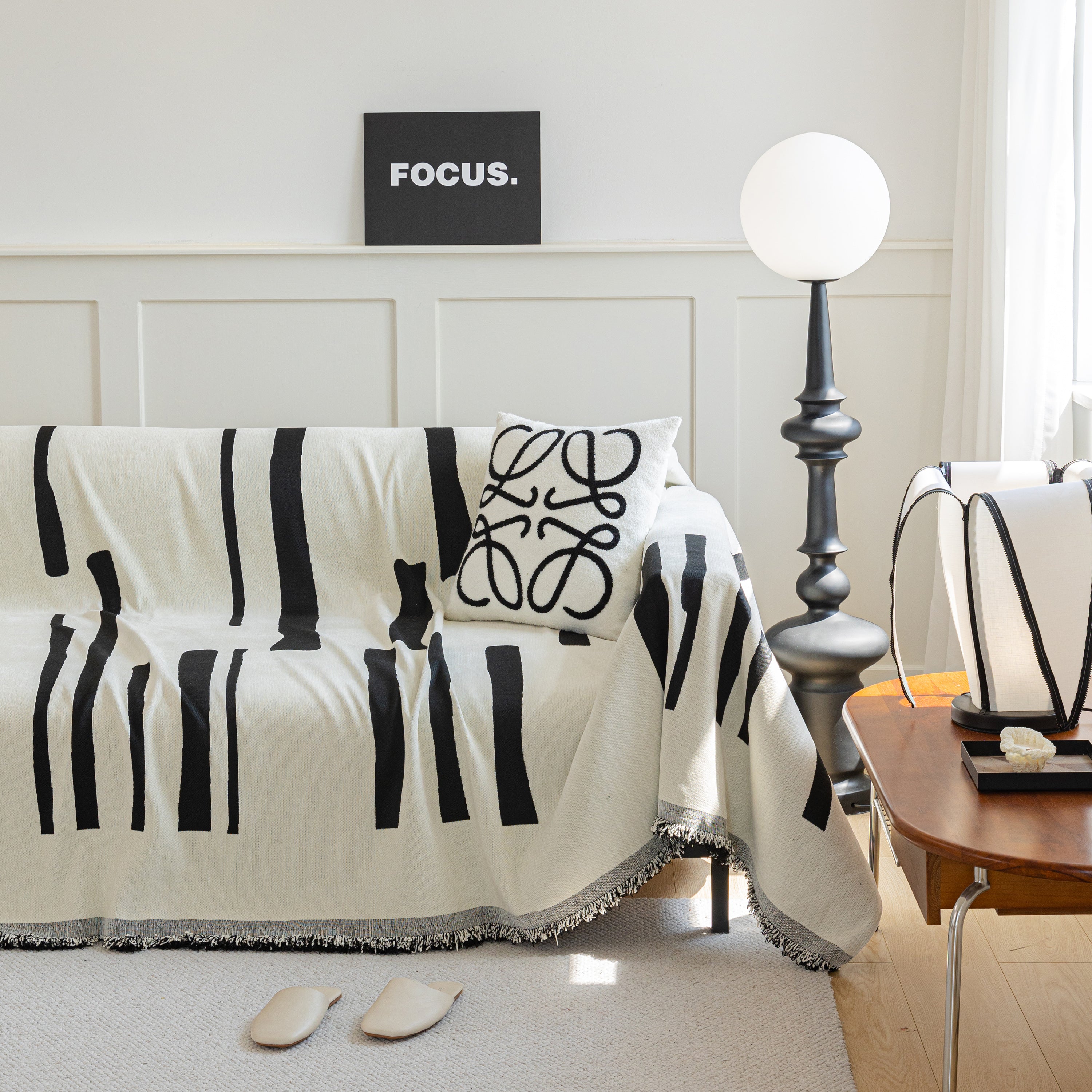 Soft Cozy Chenille Throw Cover For Couch With Tassel Accents, Dustproof Soft Throws For Sofa
