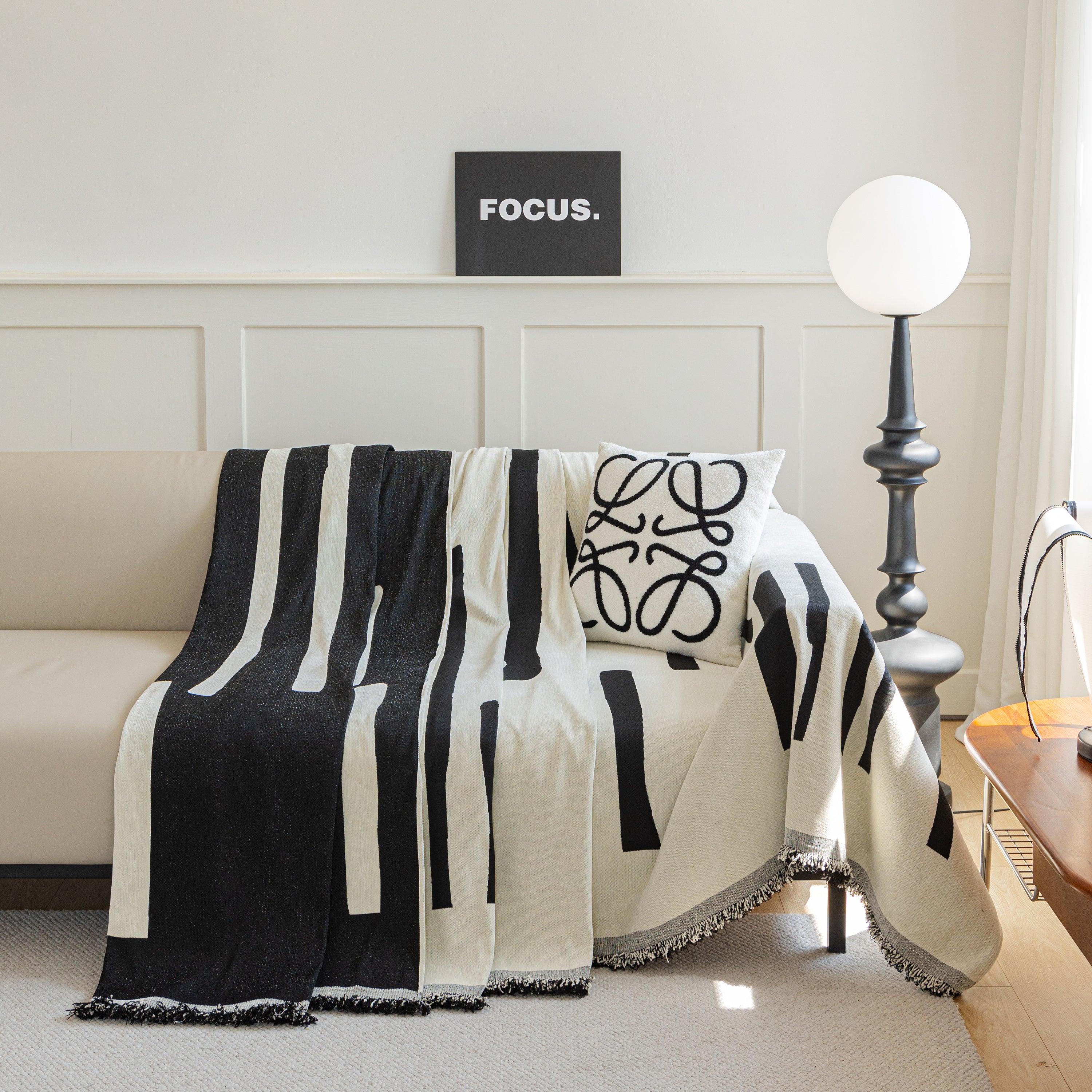 Soft Cozy Chenille Throw Cover For Couch With Tassel Accents, Dustproof Soft Throws For Sofa